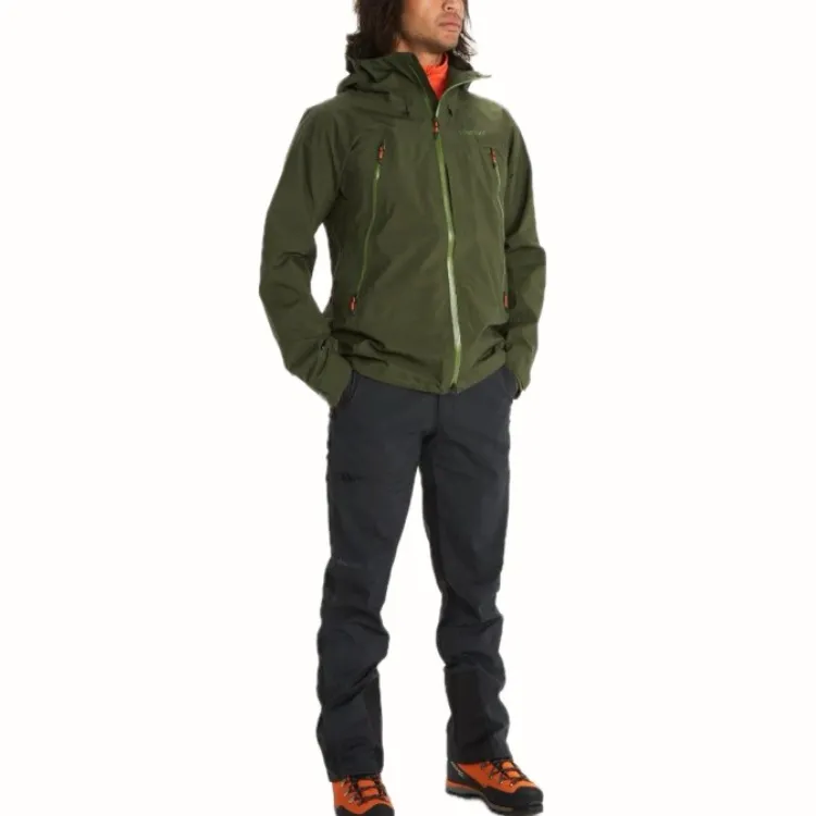 Marmot Mountain Versatile Windproof And Wear-Resistant Windbreaker Jacket Men's Olive Green-3