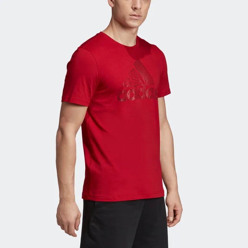 Adidas T Shirts Men Deep Red-4