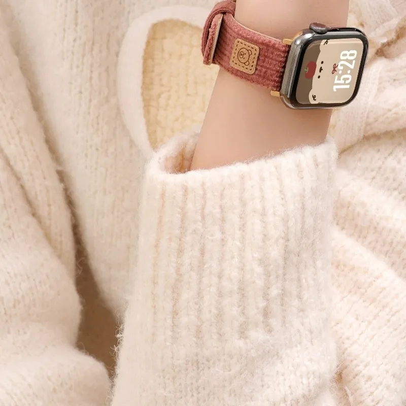 CHENSONG Watch Bands Compatible With All Devices 203mm Corduroy Material-6