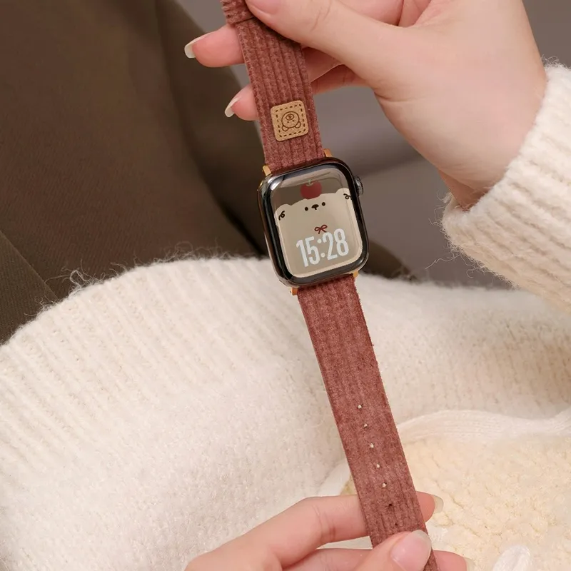 CHENSONG Watch Bands Compatible With All Devices 203mm Corduroy Material-5