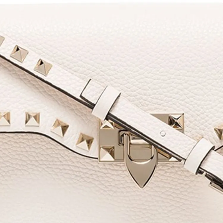 Valentino Leather Crossbody Bag, Shoulder Bag Women's White-3