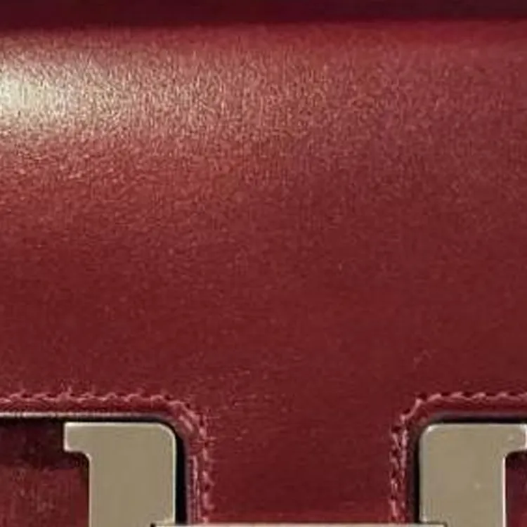 HERMES Constance Slim Box Calfskin Wallet Women's 55Rouge H Hermès Red-2