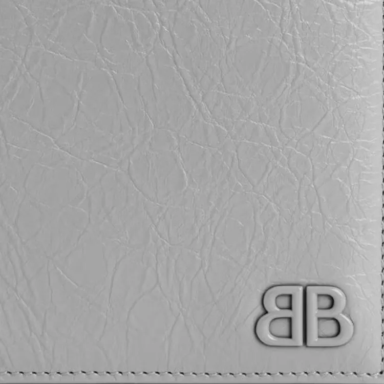 Balenciaga Lambskin Wallet Men's Gray-3