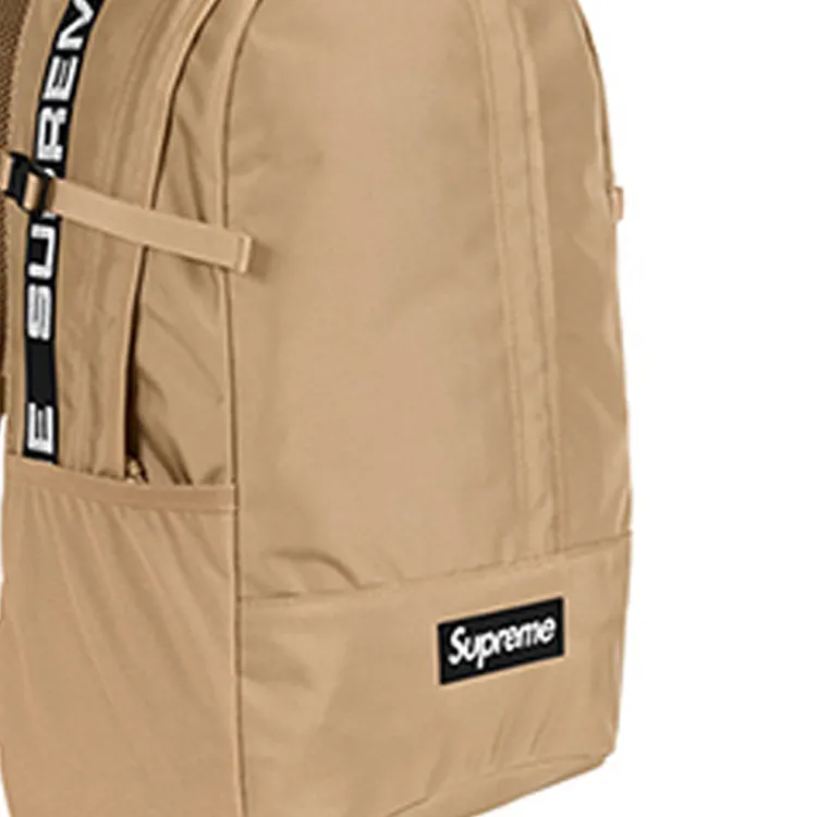 Supreme SS18 Polyester Backpack Regular Unisex Khaki-3