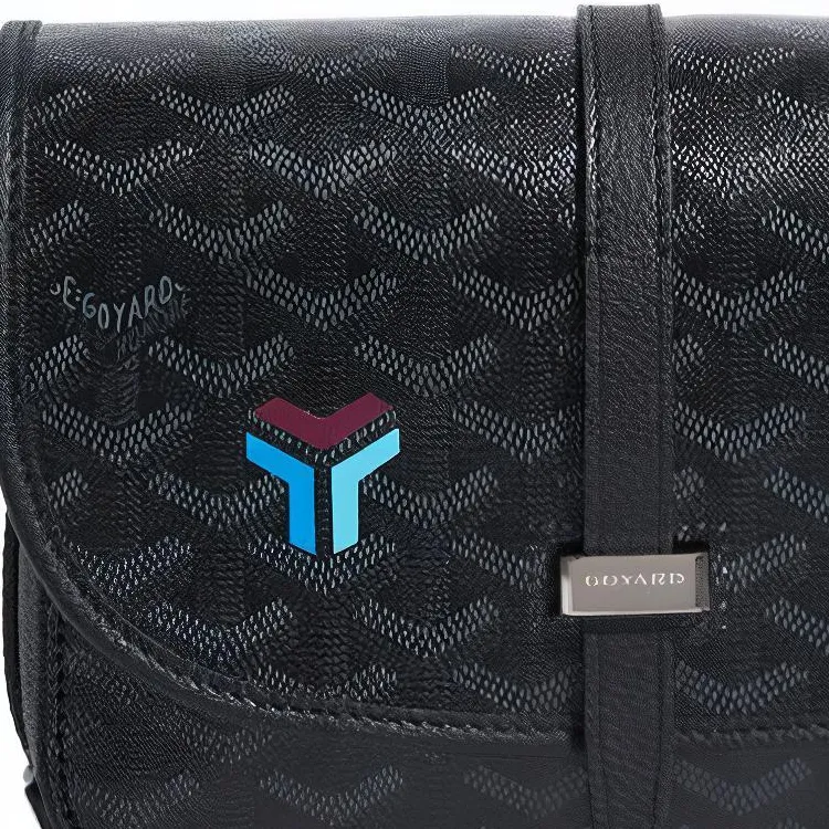 GOYARD Belvédère Canvas With Leather Messenger Bag Shoulder Bag Women's Black-4
