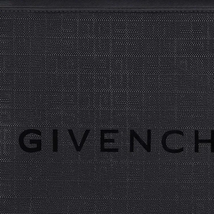 Givenchy Fabric Travel Bag Clutch Men's Black-4