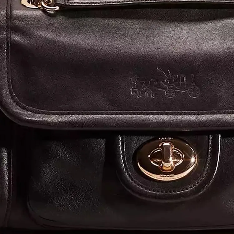 COACH Ranger Leather Shoulder Bag Crossbody Bag Women's Black-2