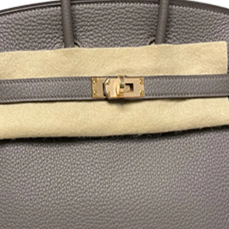 HERMES Birkin Togo Calfskin Handbag Women's 8F Gris ÉTain Tin Gray-2