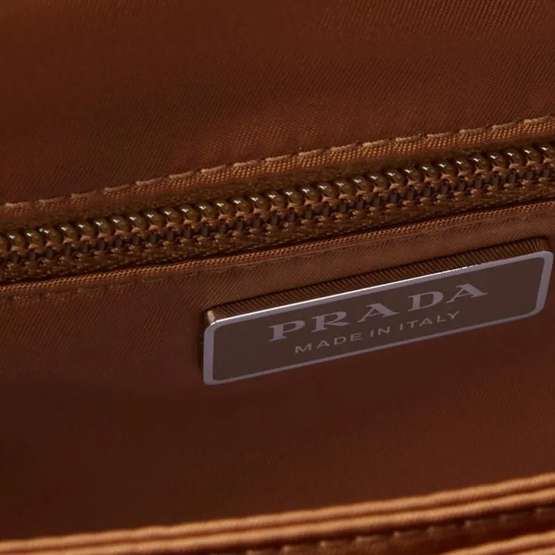 PRADA Re Nylon Recycled Nylon Messenger Bag, Crossbody Bag, Shoulder Bag Medium Size Women's Brandy Brown-3