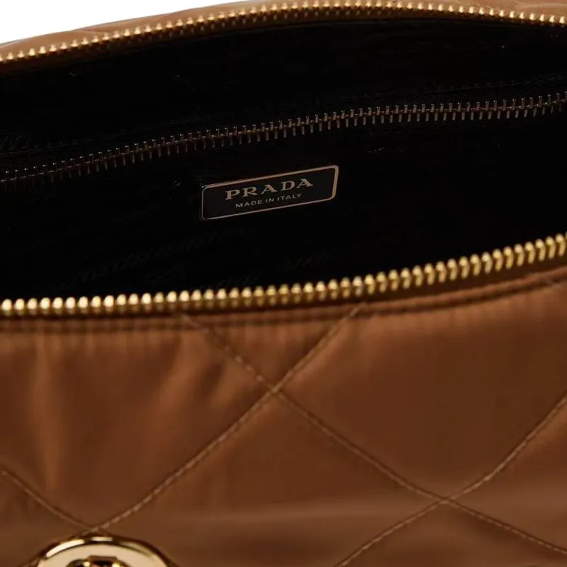 PRADA Re Edition Recycled Nylon Parachute Bag, Tote Bag, Shopping Bag, Shoulder Bag Large Size Women's Brandy Brown-3