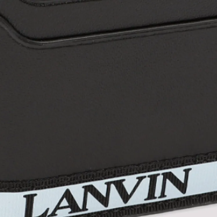 Lanvin Leather Card Holder Men's Black-3