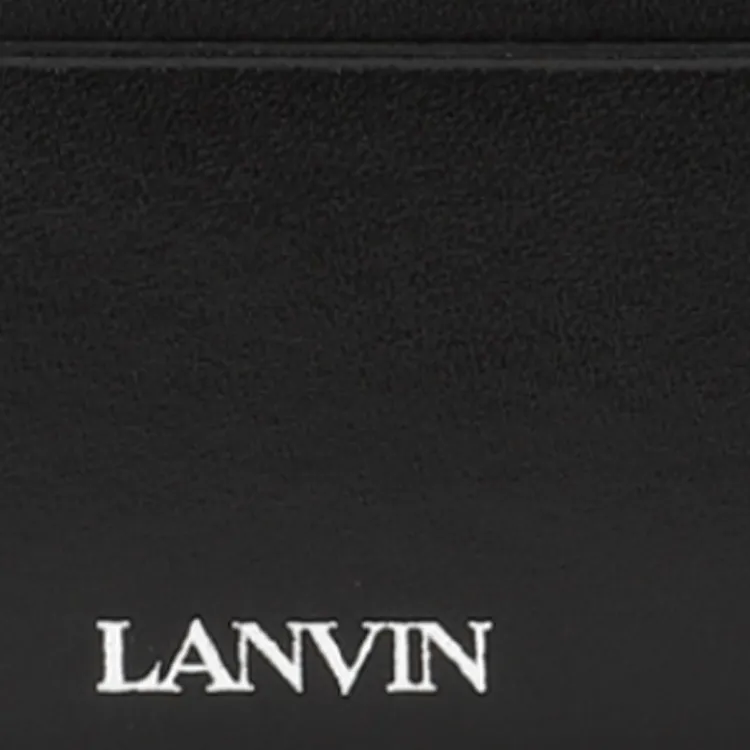 Lanvin Leather Card Holder Men's Black-2