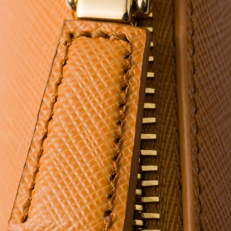 PRADA Saffiano Leather Crossbody Bag Shoulder Bag Mini Women's Amber-4