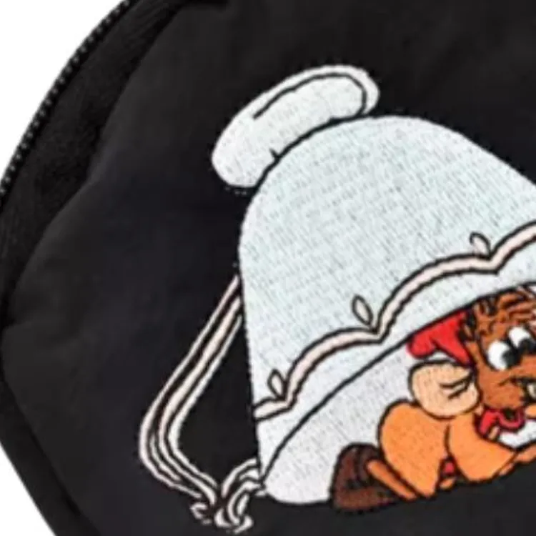 Disney Cat Velvet Polyamide Crossbody Bag Unisex Black-2