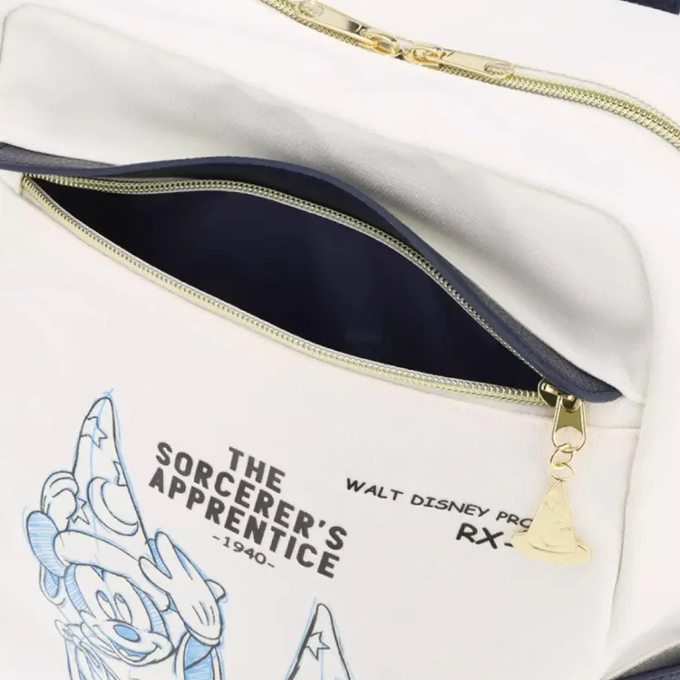 Disney Mickey Series Canvas Backpack Women's White & Blue-5