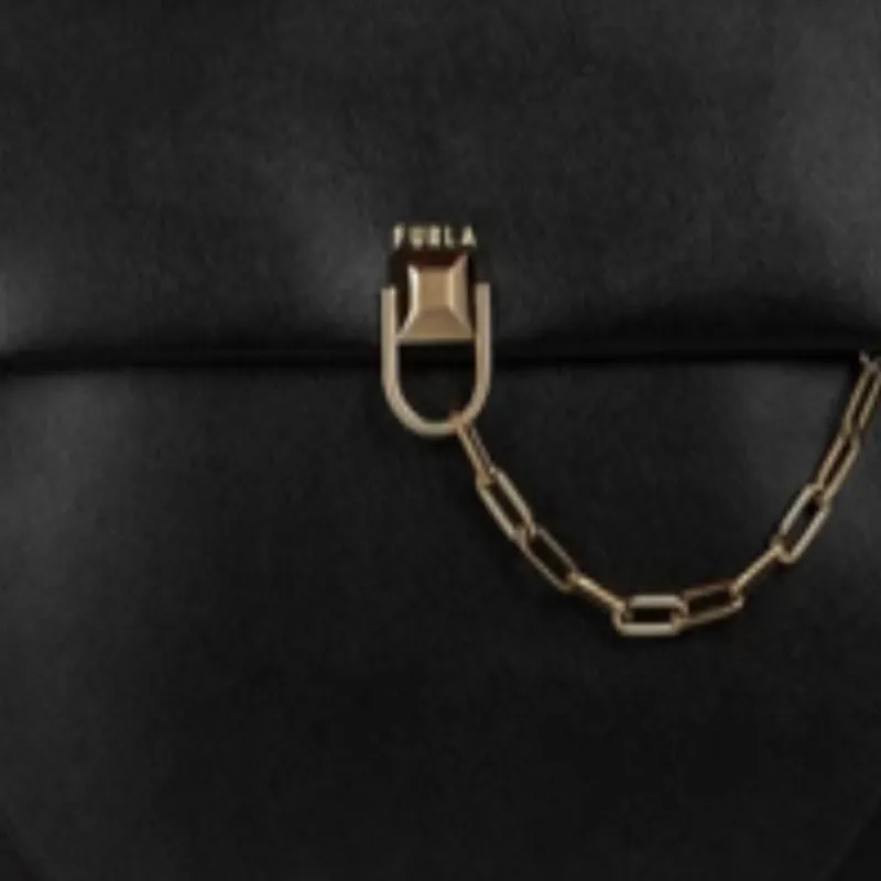 Furla Miss Mimi Collection Cow Leather Large Handbag Extra Large Women's Black-4