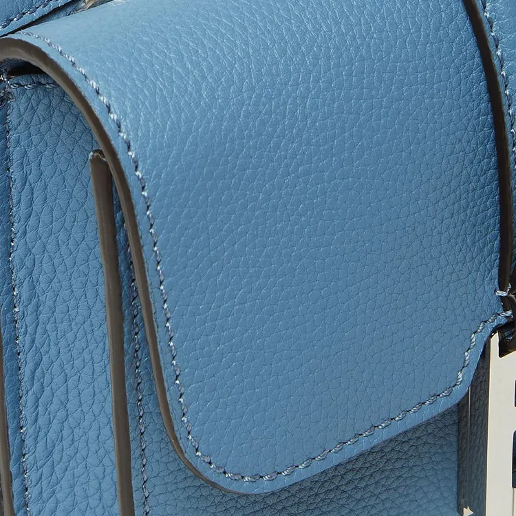 FENDI Grained Leather Baguette Bag Crossbody Bag Shoulder Bag Men's Sky Blue-5