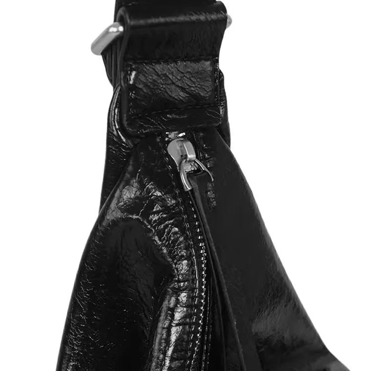 Kikawa Card Synthetic Leather Crossbody Bag, Shoulder Bag Medium Size Women's Black-9