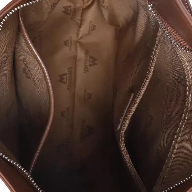 Kikawa Card Synthetic Leather Tote Bag, Shopping Bag, Crossbody Bag, Shoulder Bag Medium Size Women's Licorice Brown-8