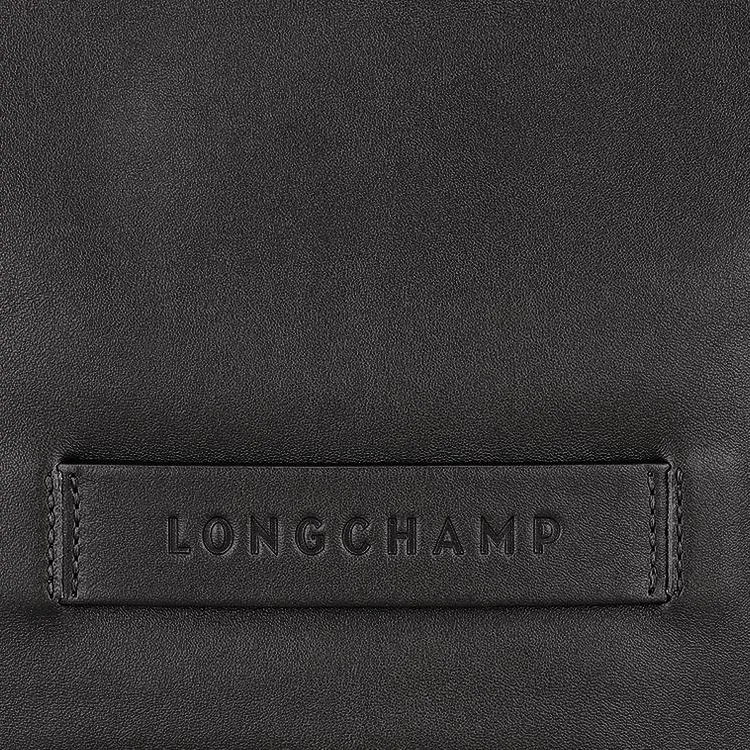 LONGCHAMP 3D Cow Leather Shoulder Bag Crossbody Bag Regular Women's Black-4
