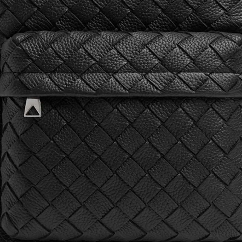 Bottega Veneta Intrecciato Cow Leather Backpack Unisex Black-4