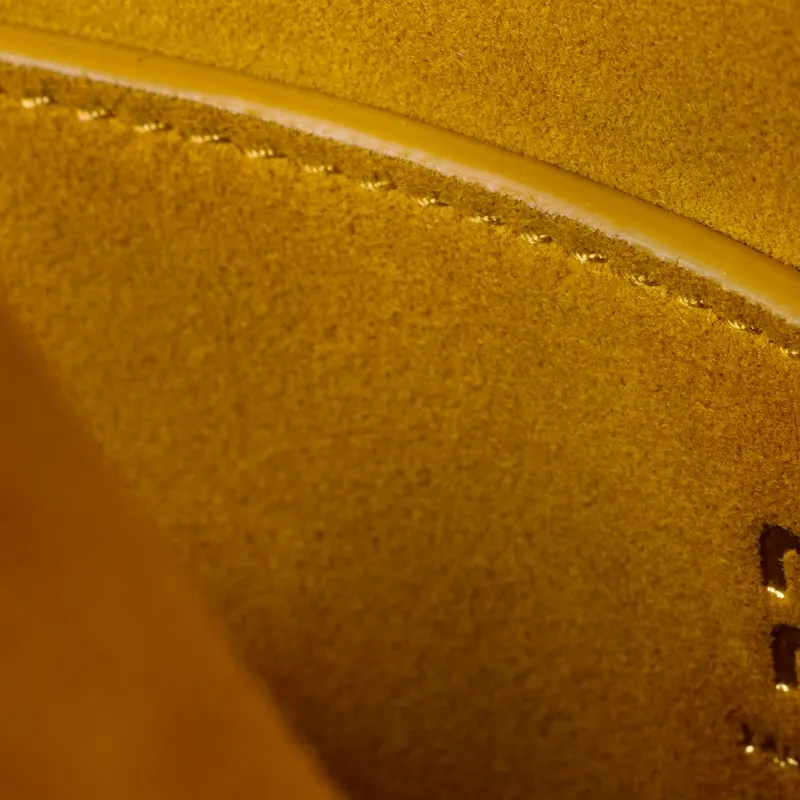 MIU MIU Lambskin Handbag Women's Yellow-4