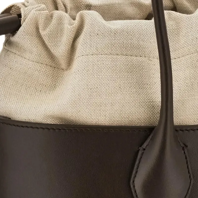 FERRAGAMO GANCINI Cow Leather Tote Bag, Shopping Bag, Shoulder Bag Small Size Women's Black-5