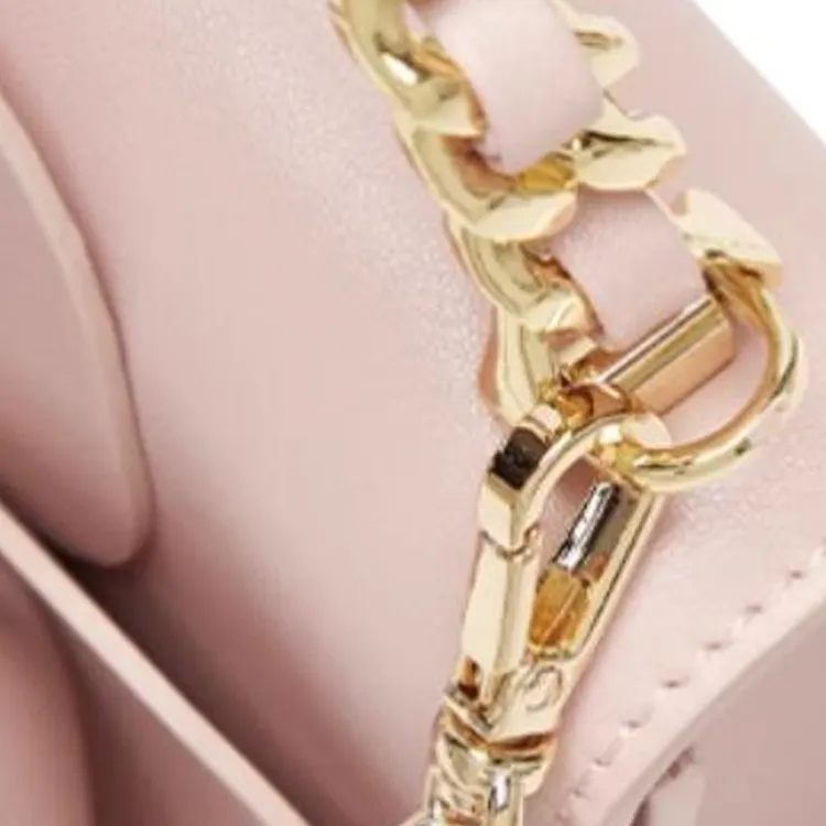 ELLE Synthetic Leather Shoulder Bag, Crossbody Bag, Handbag Mini Women's Cherry Blossom Pink/Black/Lemon-4