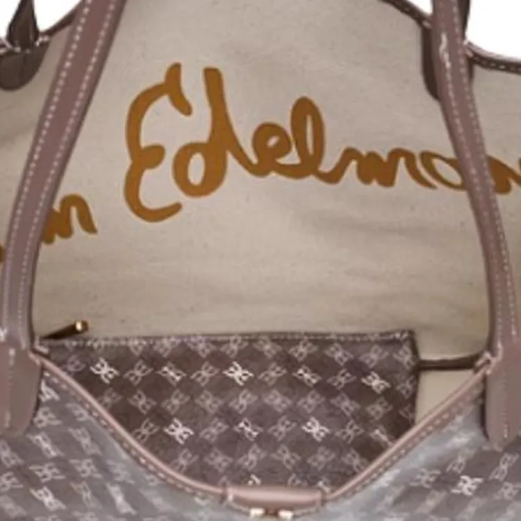 SAM EDELMAN Fabric Tote Bag, Shopping Bag, Shoulder Bag Large Size Women's Black/Navy Blue/Brown-3