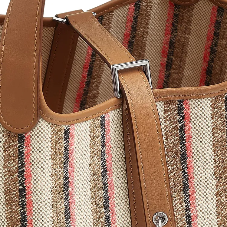 HERMES Picotin Lock Couverture Lignes Embroidery Basket Bag Handbag Women's Beige & Brown-3
