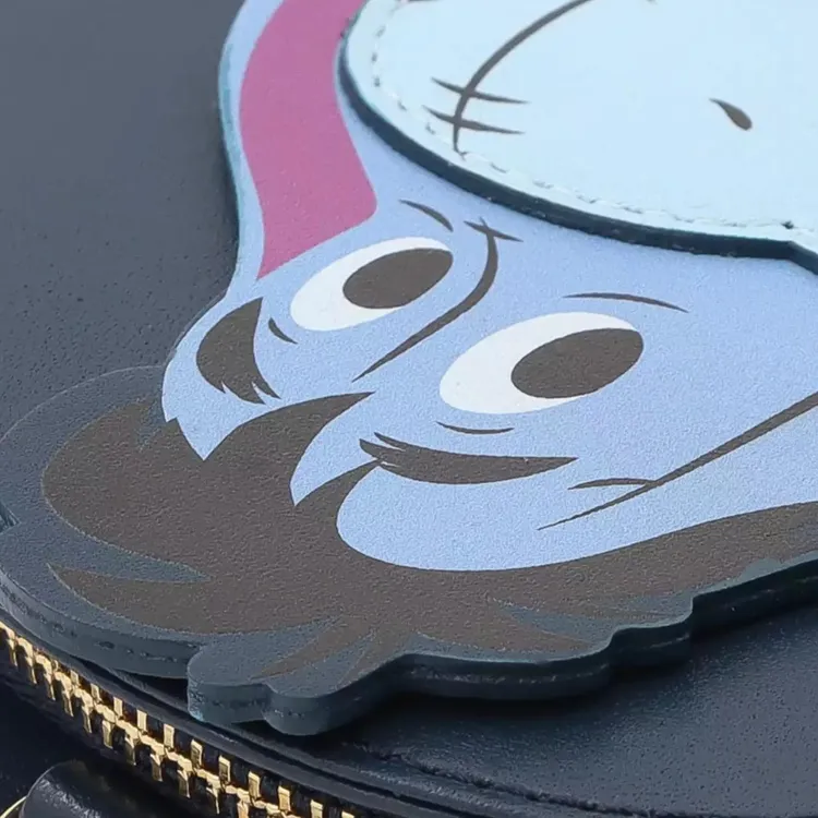 Disney Cow Leather Coin Purse Women's Light Blue & Dark Blue-6