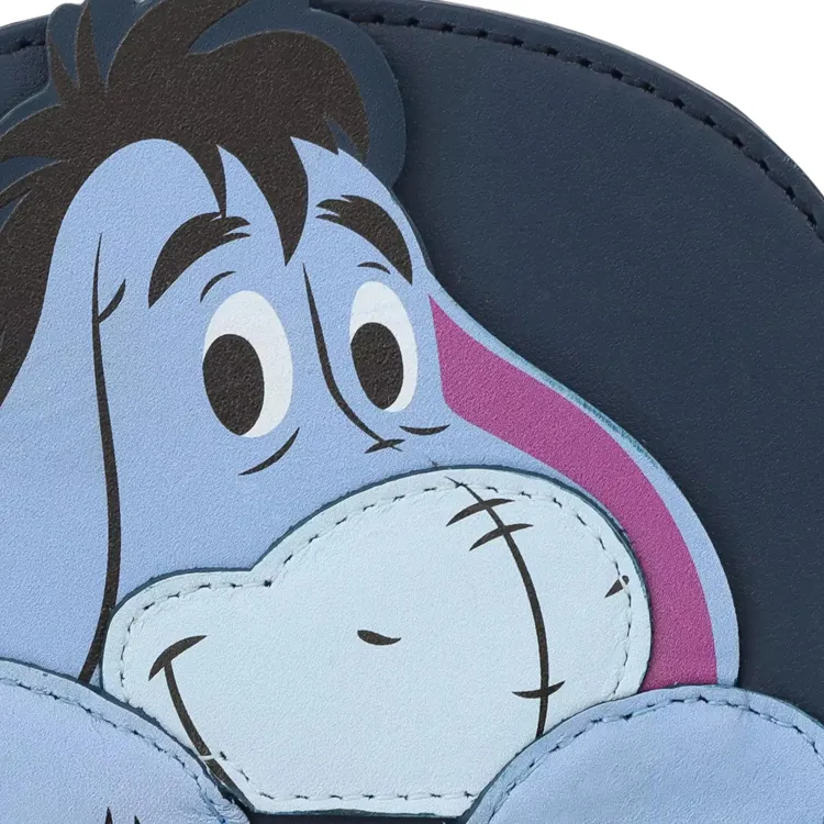Disney Cow Leather Coin Purse Women's Light Blue & Dark Blue-7