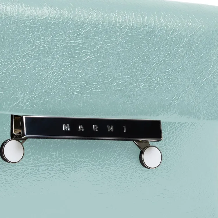 MARNI Calfskin Envelope Bag, Shoulder Bag, Crossbody Bag Trumpets Women's Green-4