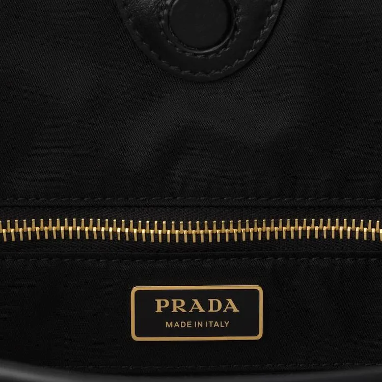 PRADA Re Nylon Fabric Shoulder Bag Tubas Women's Black-3