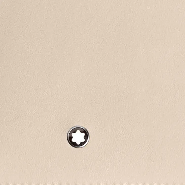 MONTBLANC Meisterstuck Full Grain Cow Leather Wallet Women's Ivory White-5