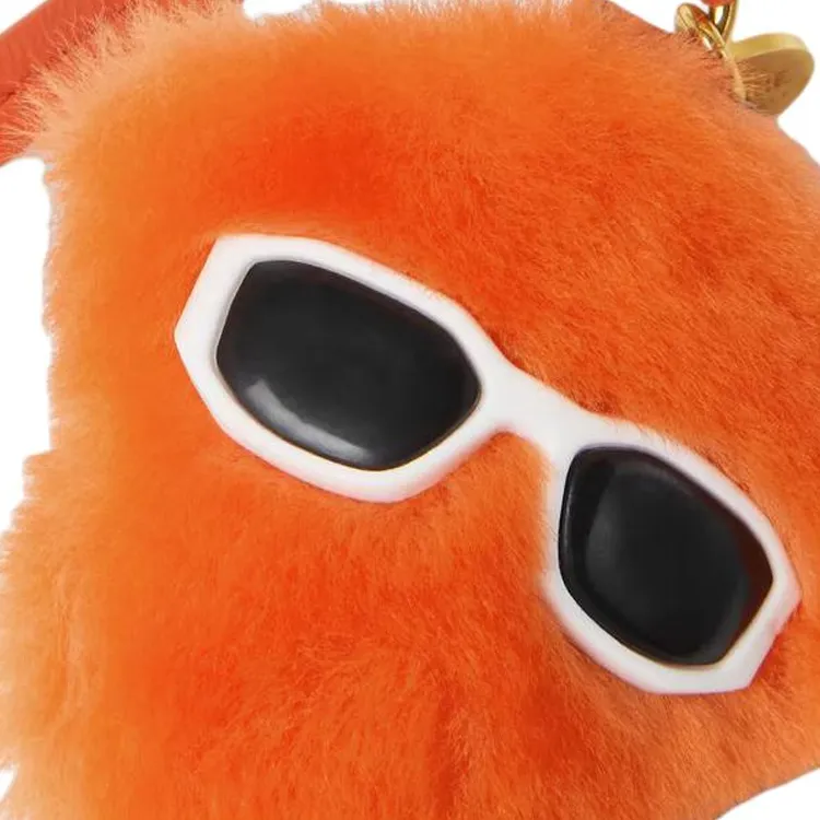 VERSACE Medusa Lambskin Bag Charm Bag Accessory Women's Orange-3