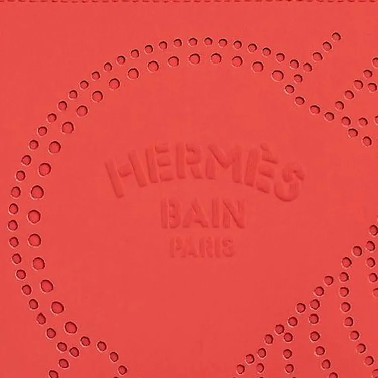 HERMES Neobain Canoe H Polyamide Clutch Storage Bag Small Size Women's Pomegranate Red-2