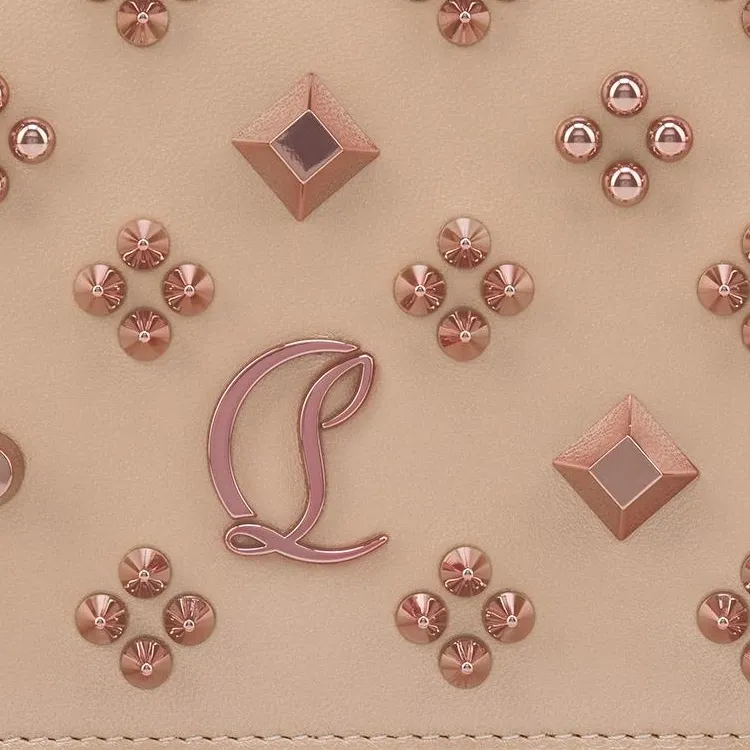 CL Pearlescent Nappa Leather Clutch, Crossbody Bag, Shoulder Bag Women's Nude-5