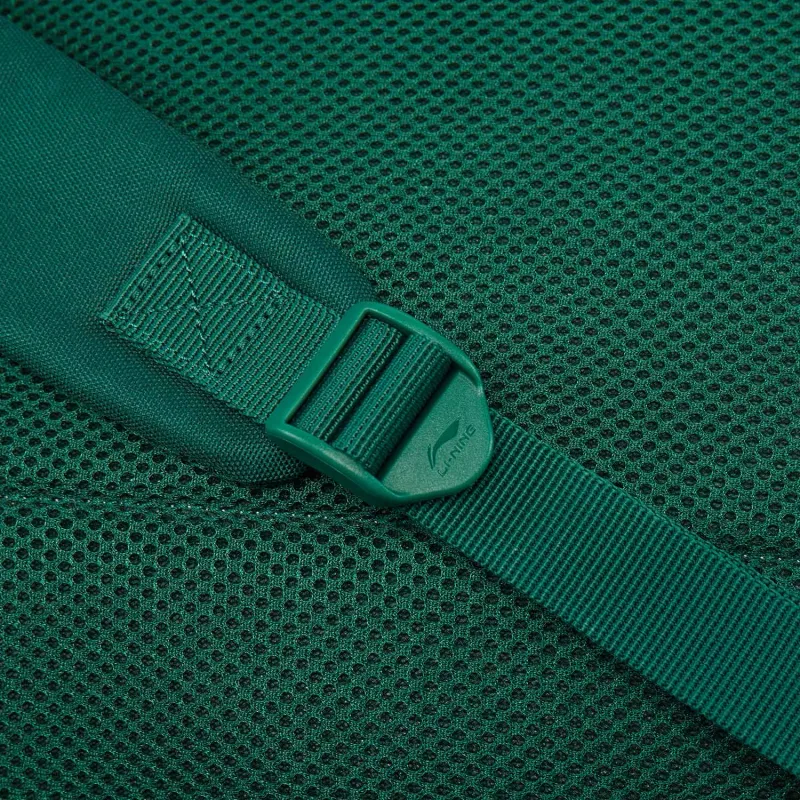 LiNing Sports Life Collection Polyester Backpack Unisex Tropical Green & Tea Brown-16