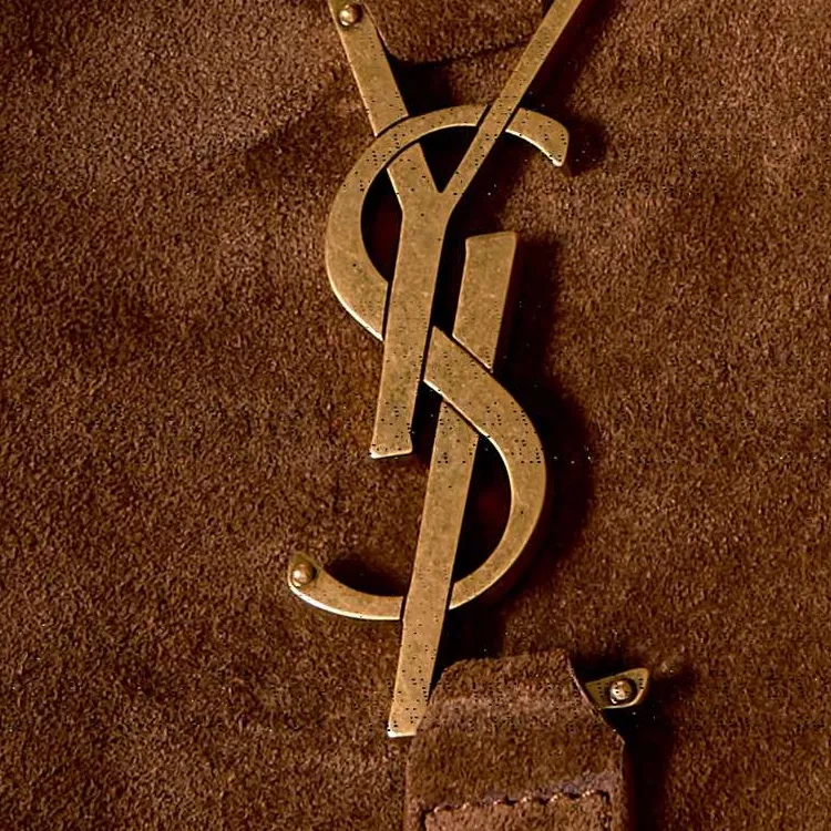 SAINT LAURENT LE5A7 Suede Tote Bag, Shopping Bag, Shoulder Bag Women's Brown-3
