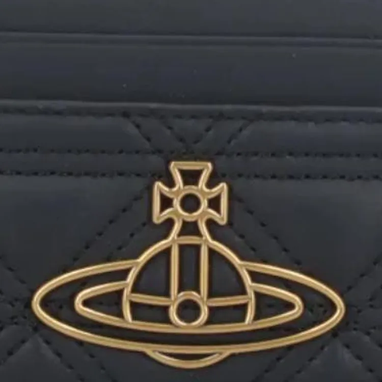 Vivienne Westwood Lambskin Card Holder Women's Black-3