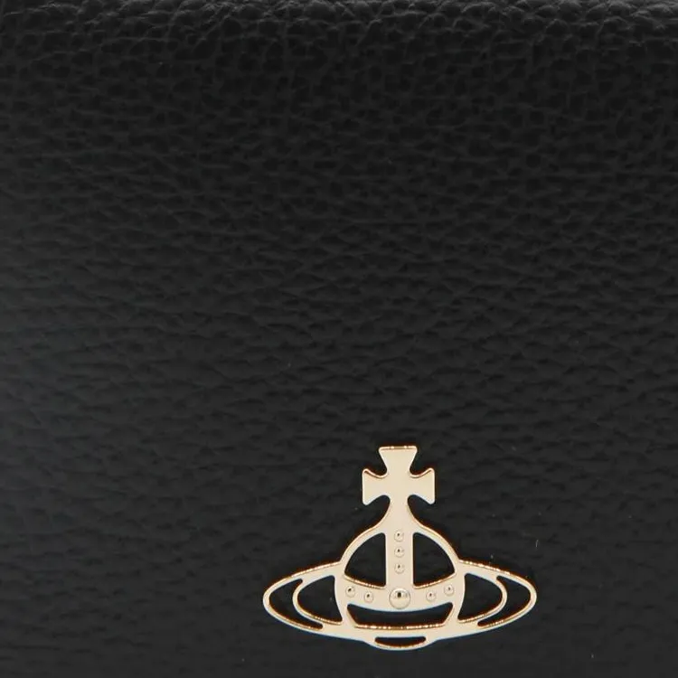 Vivienne Westwood Rigid Thermosetting Polyurethane Wallet Women's Black-3