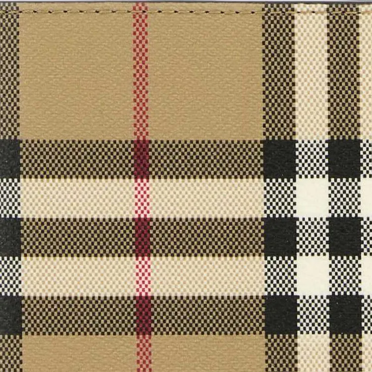 Burberry Polyurethane Wallet Men's Khaki & Brown-2