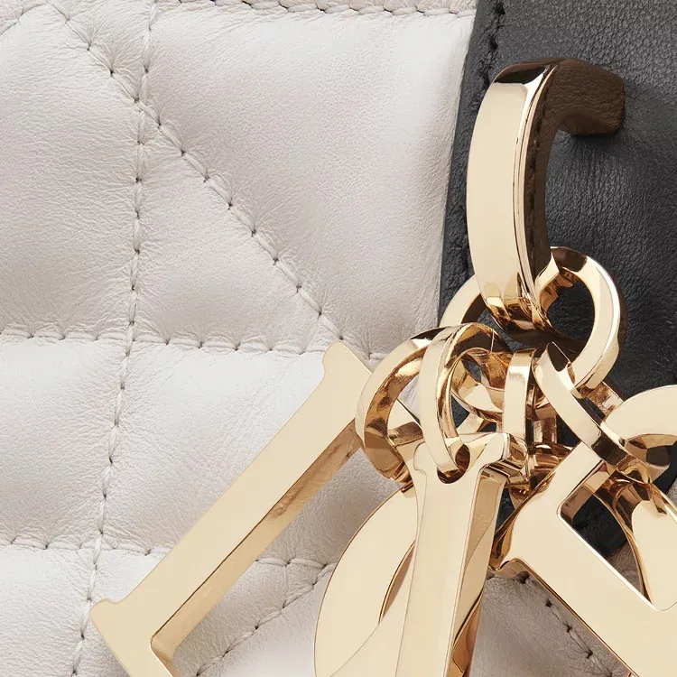 DIOR Toujours Cow Leather Handbag Medium Size Women's Milk White-7