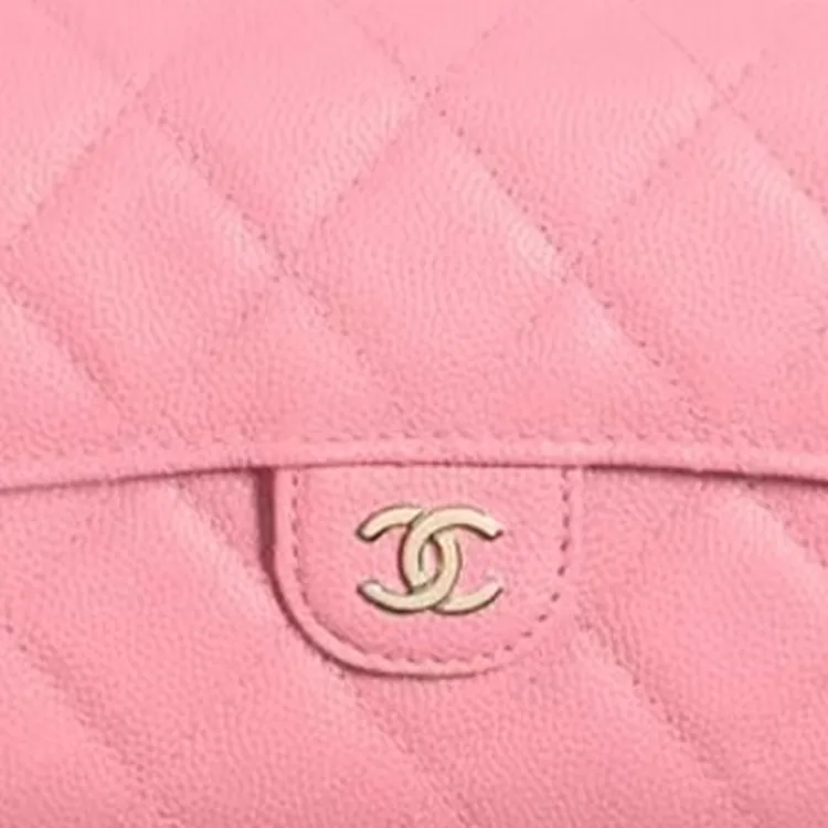 CHANEL Classic Flap CF Calfskin Coin Purse Wallet Women's Pink-2