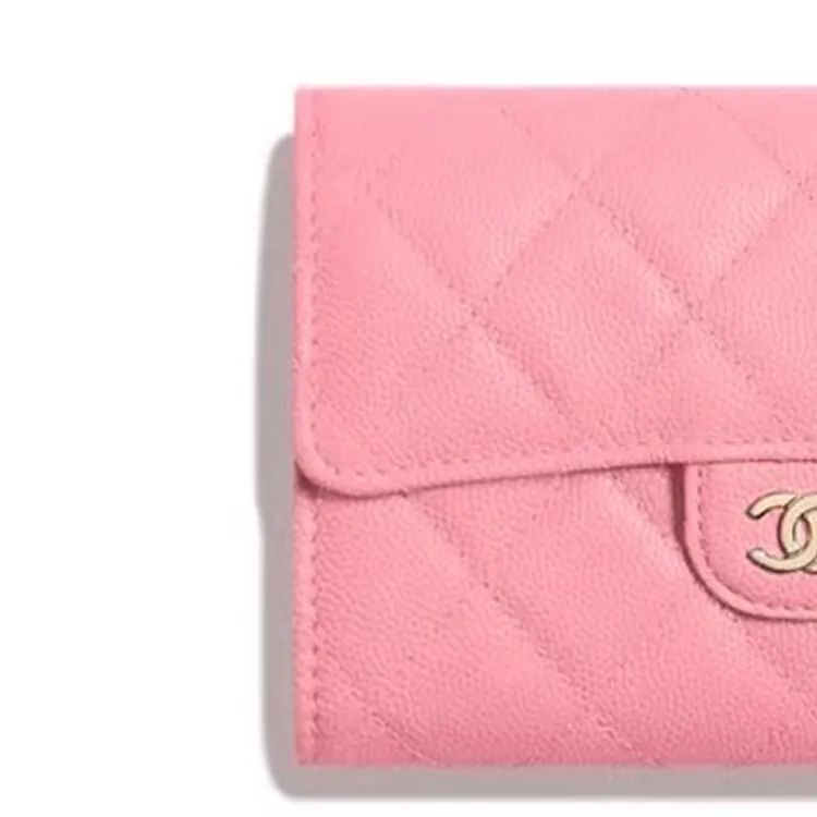 CHANEL Classic Flap CF Calfskin Coin Purse Wallet Women's Pink-3