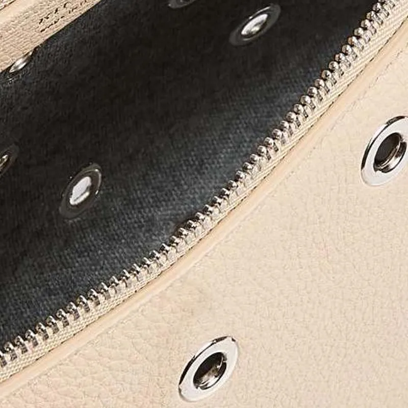 KHAITE Litchi Grain Calfskin Clutch Women's Deep Ivory-4