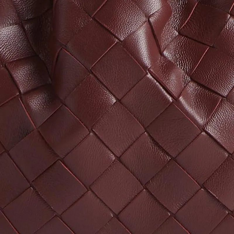 Bottega Veneta Cow Leather Crossbody Bag, Shoulder Bag Trumpets Women's Madder Brown Red-4
