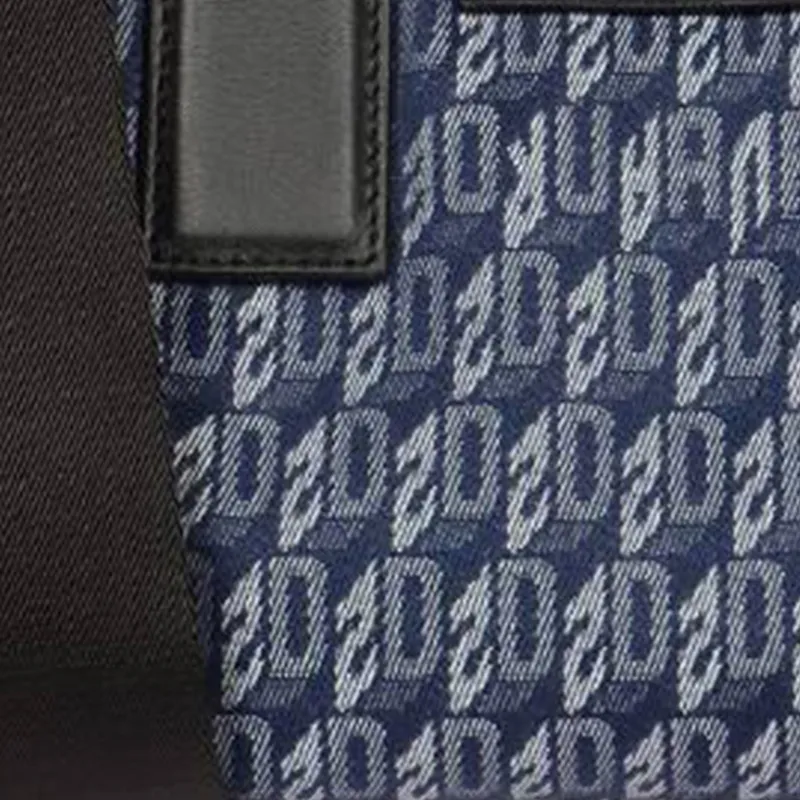 DSQUARED 2 Tote Bag Shopping Bag Shoulder Bag Crossbody Bag Handbag Unisex Blue/Black-3