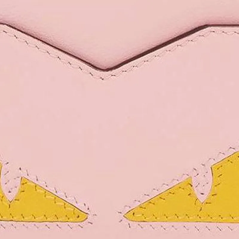 FENDI Calfskin Card Holder Women's Pink-3